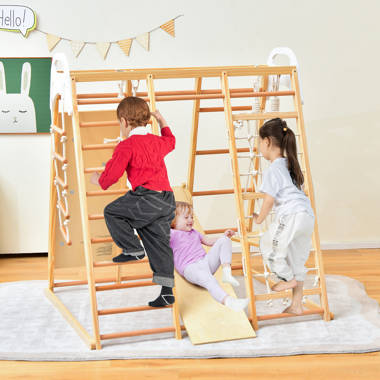 Wooden store climbing frame